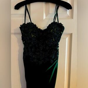 La Femme Evening Gown, New and never worn. Fits true to size, beautiful green